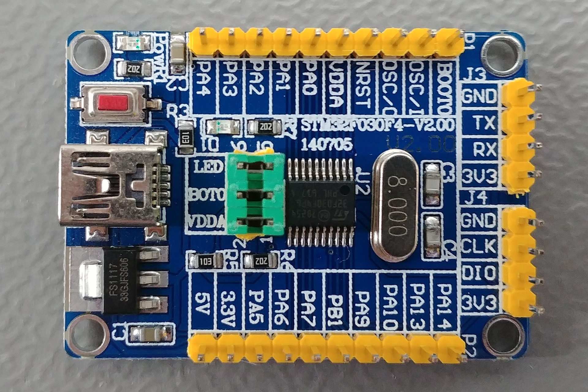 STM32F030F4 V2.00: Top view 