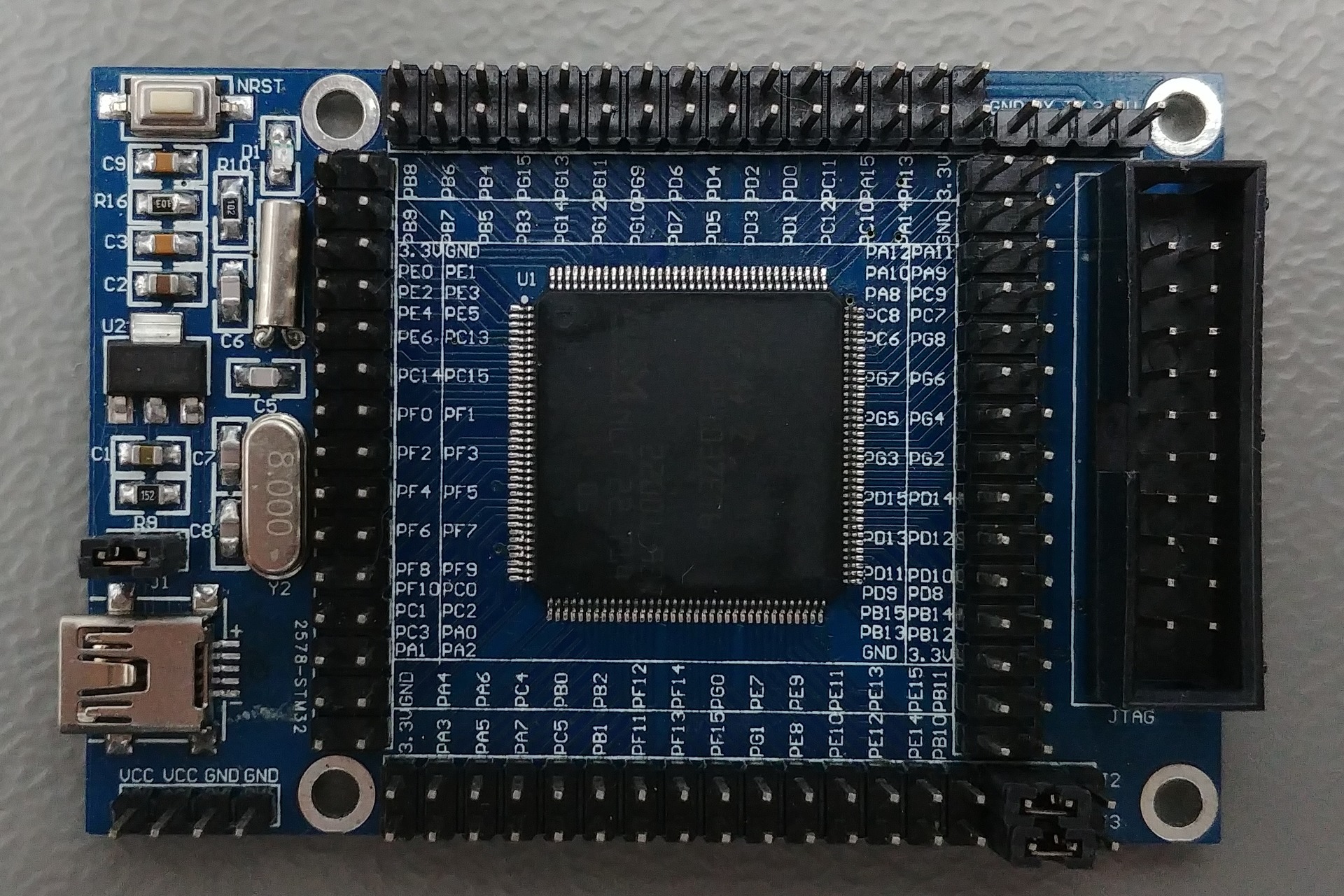 LC Technology STM32F103ZET6: Top view