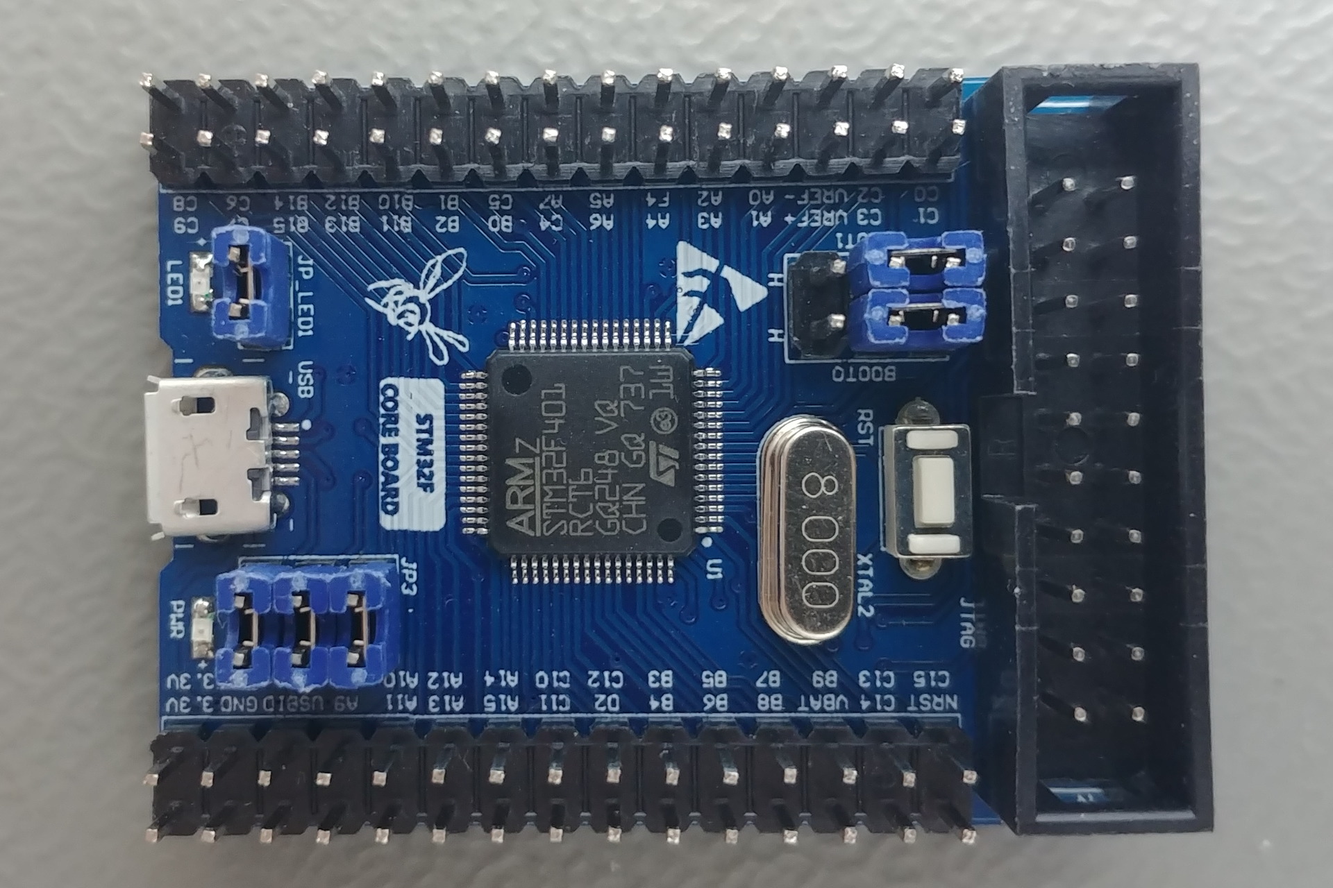 STM32F Core Board: Top view