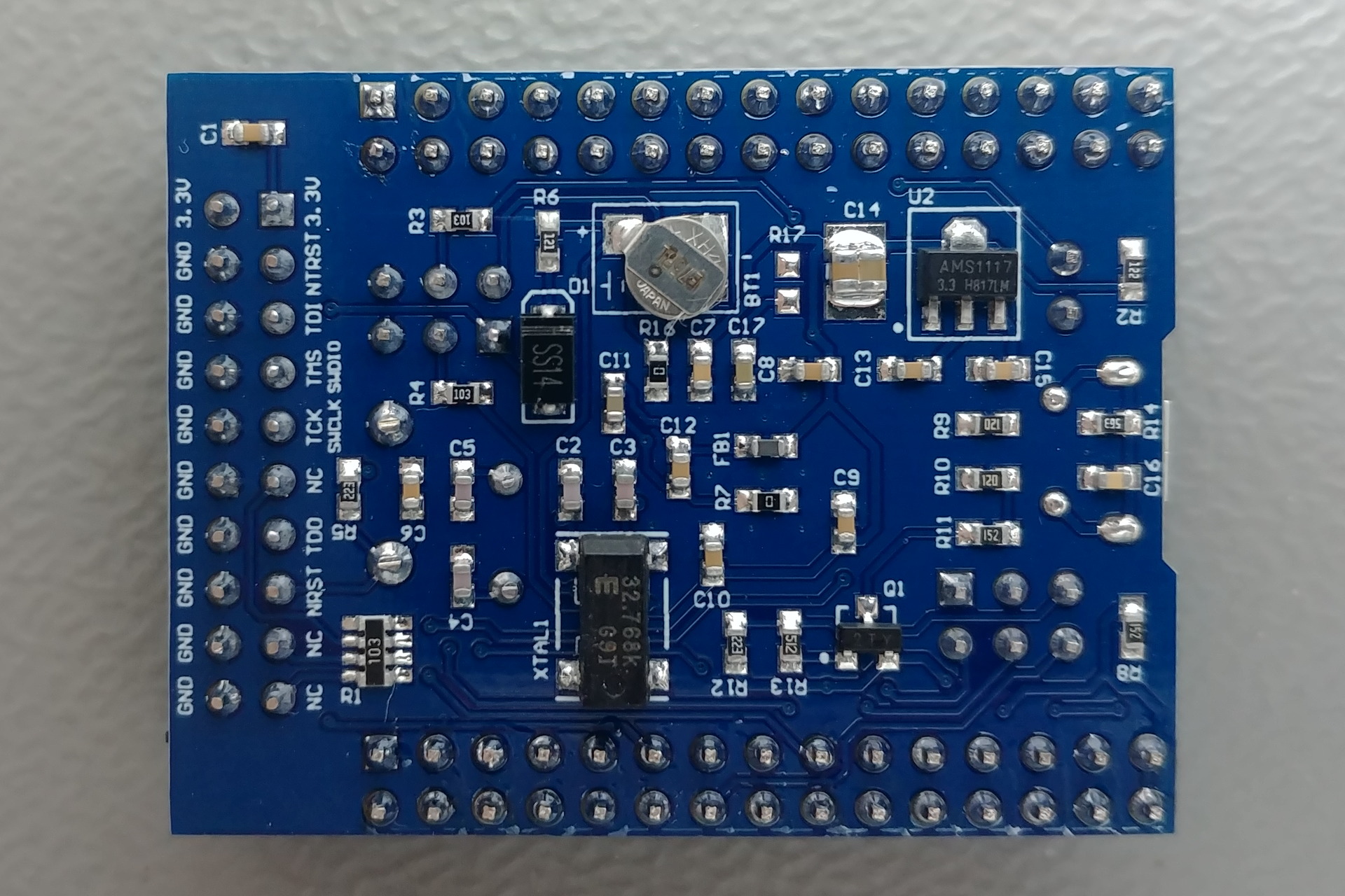 STM32F Core Board: Bottom view