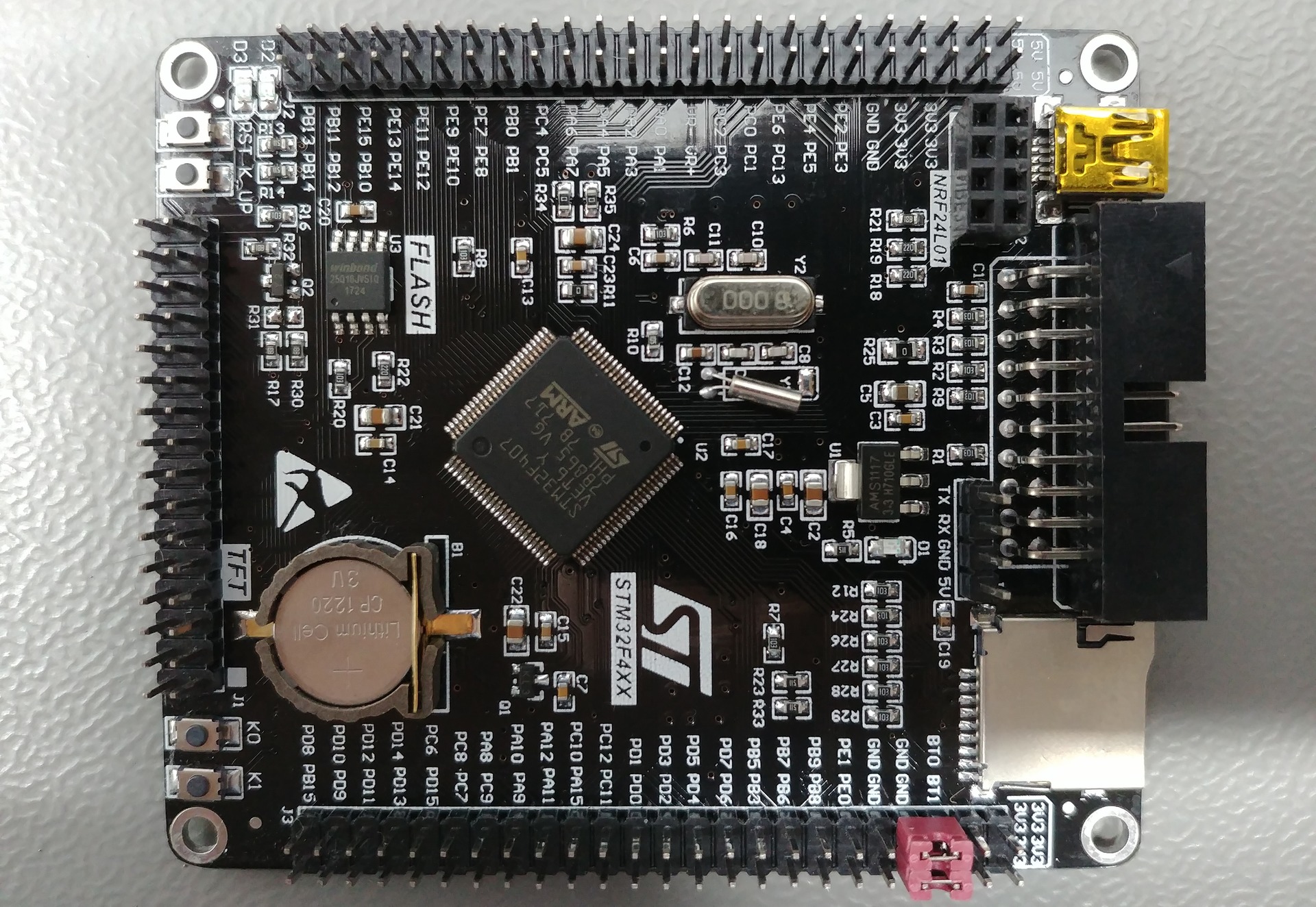 STM32 F4VE: Top view