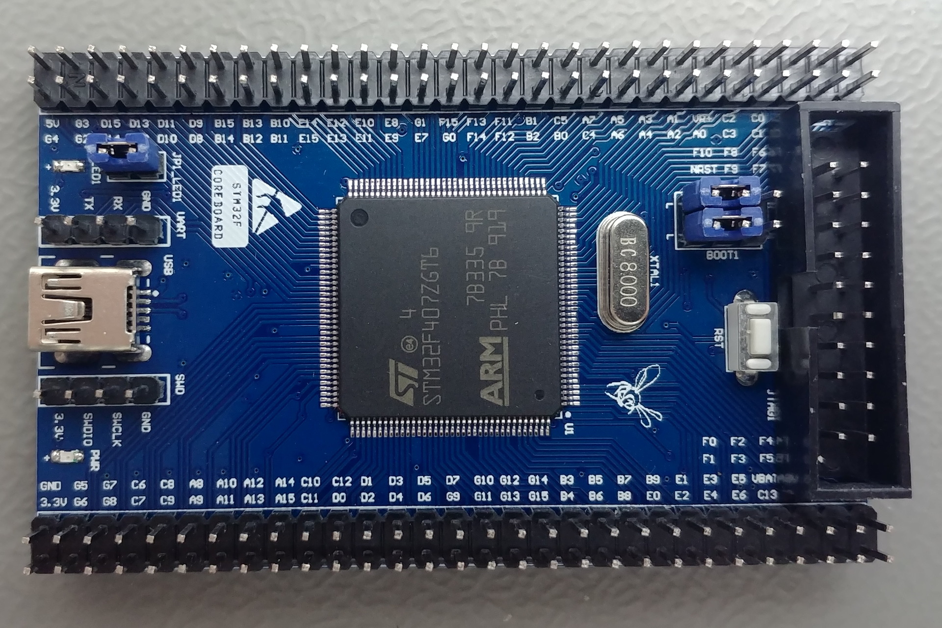 STM32F Core Board: Top view